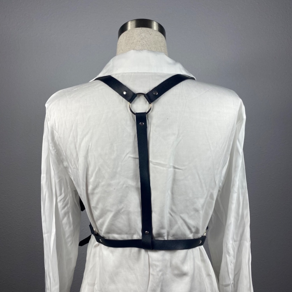 Fashion Black Leather Harness Belt - Picture 8 of 9